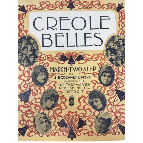 Creole Belles 1901 Sheet Music March Two Step J Bodewalt Lampe - Picture 10 of 10